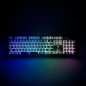 iBuyPower RGB Gaming Keyboard Rainbow Color Light Up Wired USB KB-IBP-014
